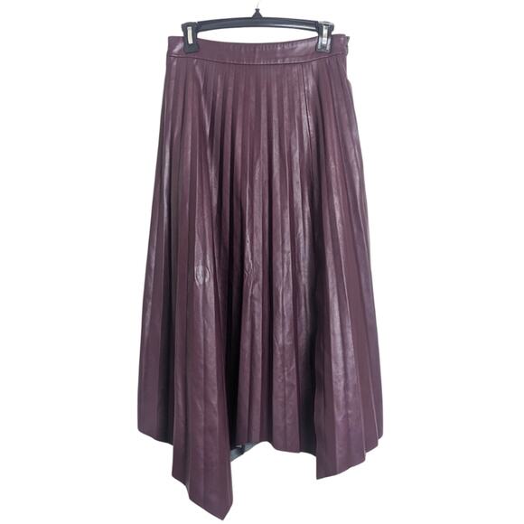 Elie Tahari Pleather Skirt Asymmetrical Whimsigoth Women's Size 4 - Picture 11 of 12